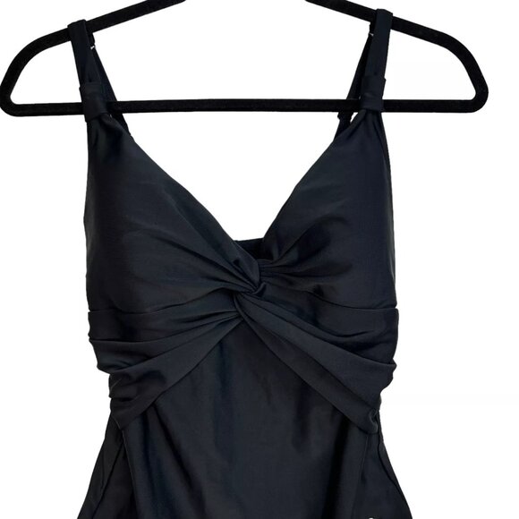 Disney Parks Black Mickey Mouse Adjustable Strap One Piece Swimsuit Size S - Picture 2 of 16